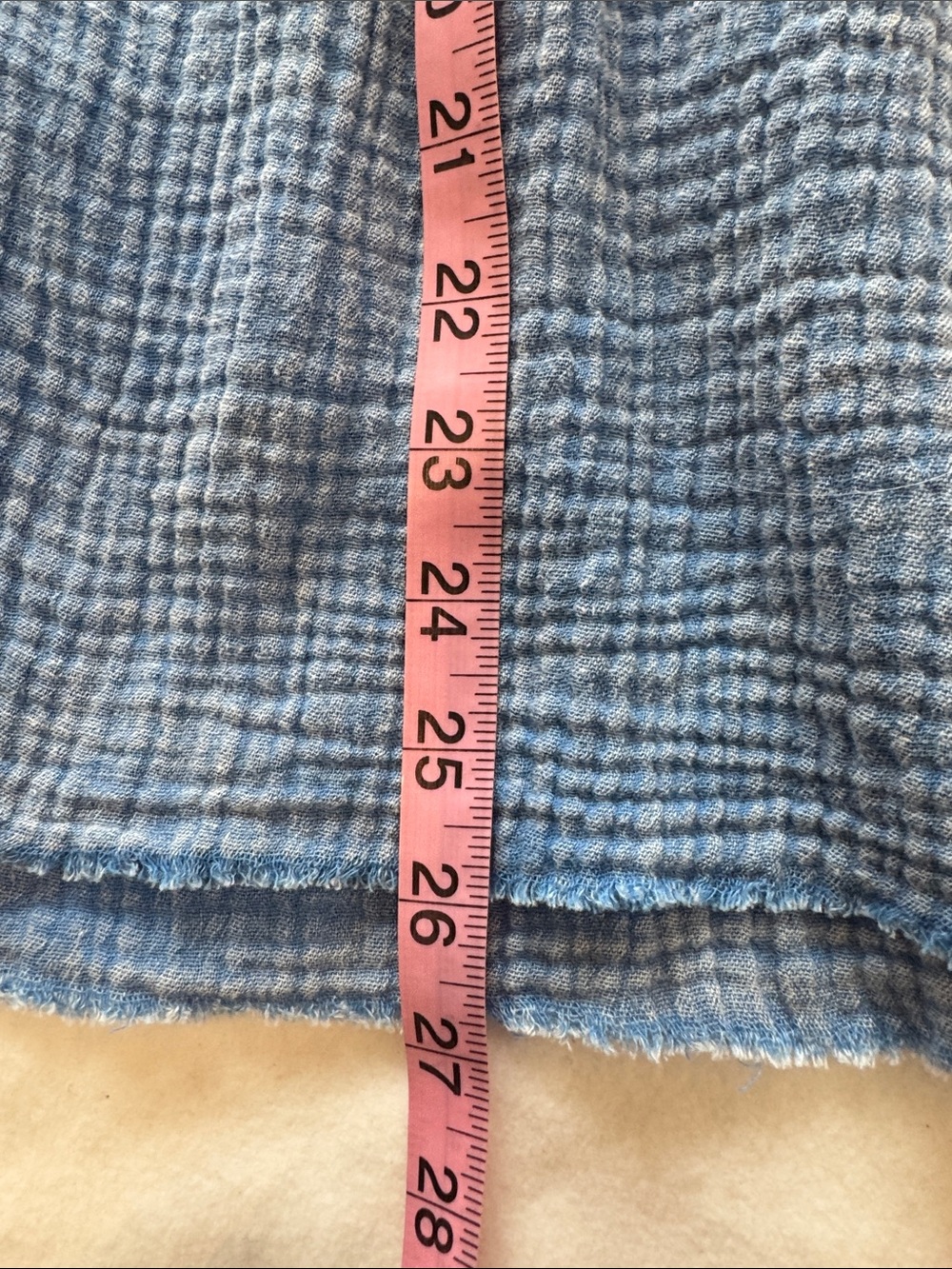 Umgee Cotton Gauze Babydoll Top Medium Blue Button Front Shirt - Picture 8 of 10